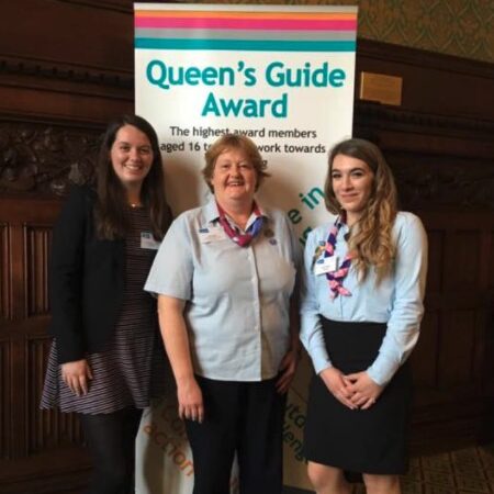 katie receiving queen guide award